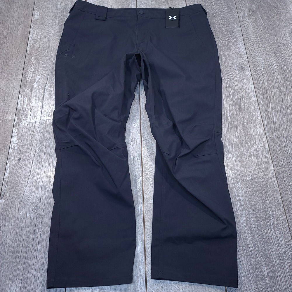 Under Armour Enduro Elite Pants Mens 40x30 Navy Blue Flat Front Storm Loose